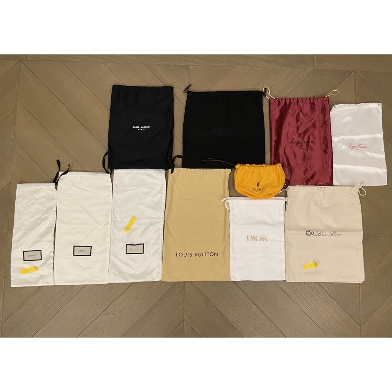 各精品名牌防塵袋 鞋帶 束口袋 置物袋 GUCCI LORO PIANA LV LOEWE YSL