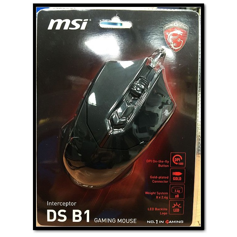 微星 MSI DS B1 GAMING USB有線電競滑鼠(附加砝碼)◎3段DPI