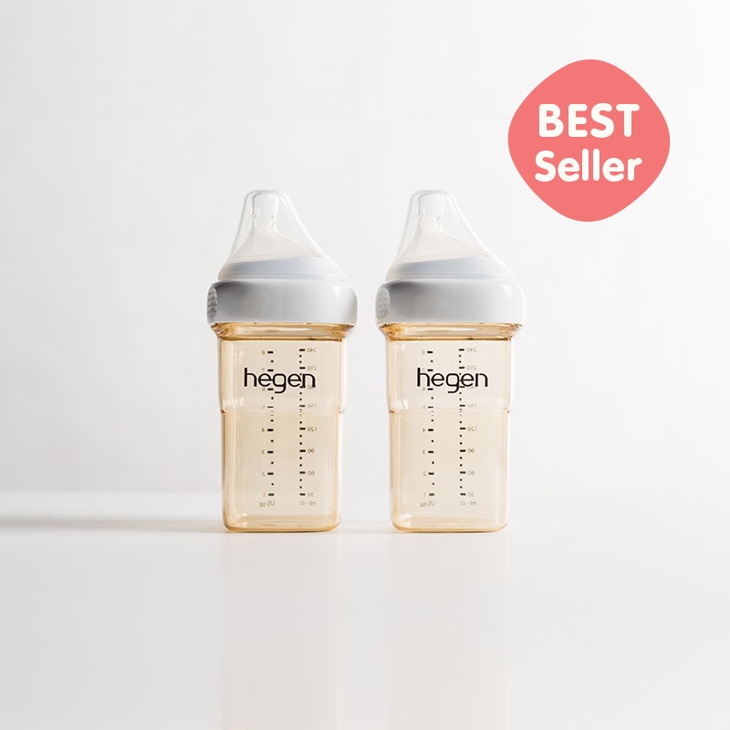 hegen 金色奇蹟PPSU多功能方圓型寬口奶瓶 240ml (雙瓶)