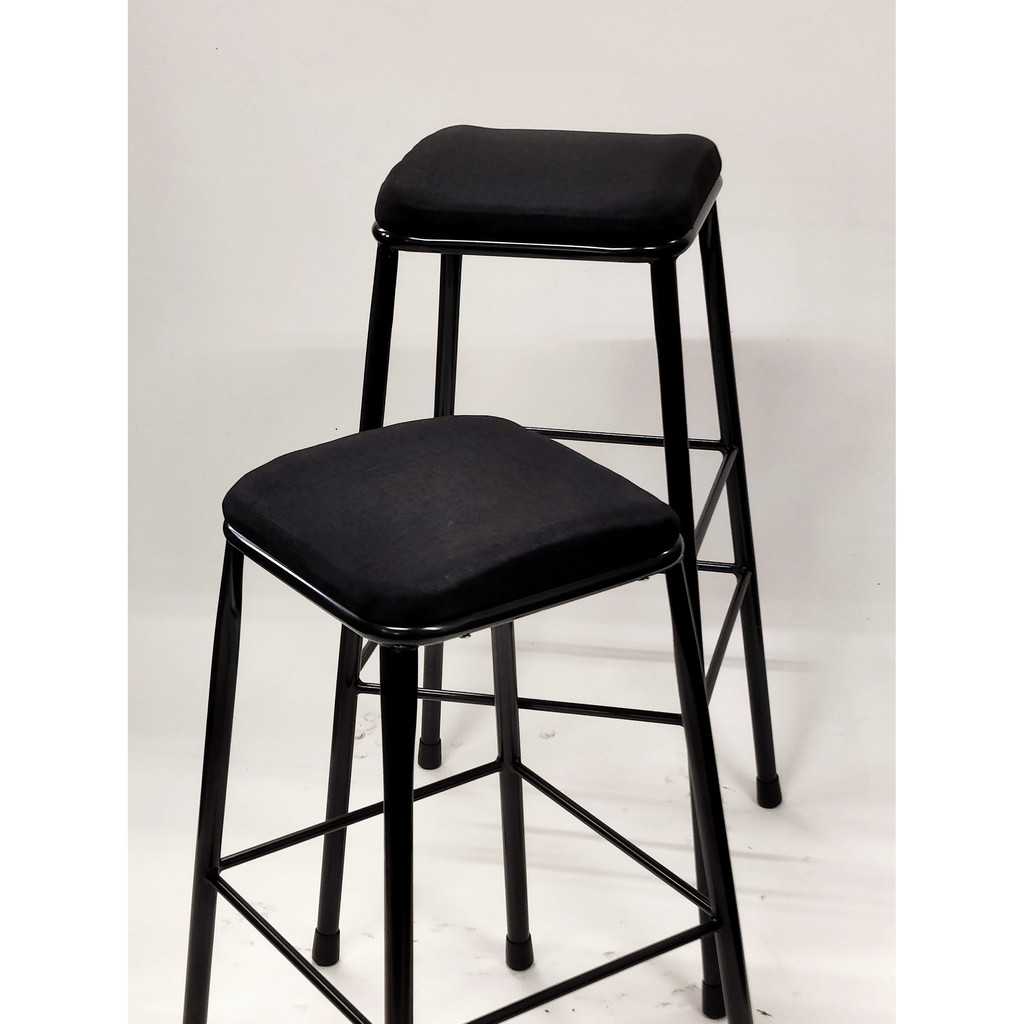 WU030 《台灣製造》天然亞麻吧台椅【黑色】(椅面五色可選) 人體工學吧台椅 麻布吧台椅 工業風吧台椅