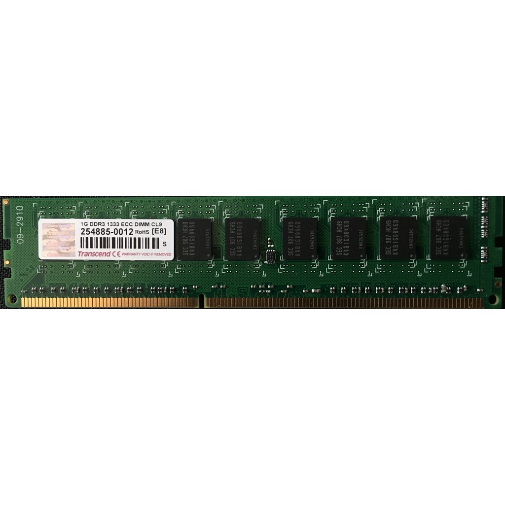 記憶體 買三送一 Transcend 1G DDR3 1333 ECC DIMM 正品終身保固 memory 記憶體