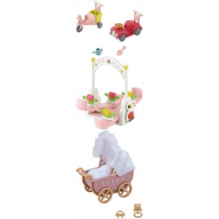 EPOCH 森林家族 嬰兒蹺蹺板 玩具 生日禮物 嬰兒 翹翹板 三輪車 推車 娃娃車 三人 腳踏車 全新 現貨