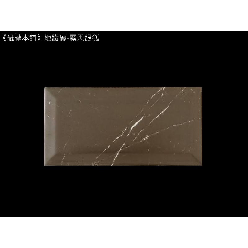 《磁磚本舖》霧黑銀狐 地鐵磚 10x20cm 壁磚 設計款 印度進口 特價中