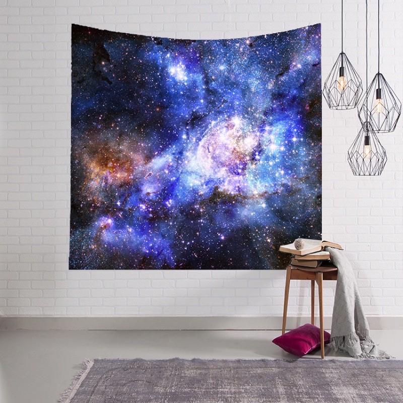 《彩雅寶石精品》3D立體宇宙星球掛布 牆面背景裝飾畫布 掛毯壁毯牆壁毯星空星際桌布 星際宇宙150*200大尺寸