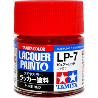(大鳥叔叔模型) TAMIYA田宮 82107 LP-7 LP7 硝基漆 紅色10ml