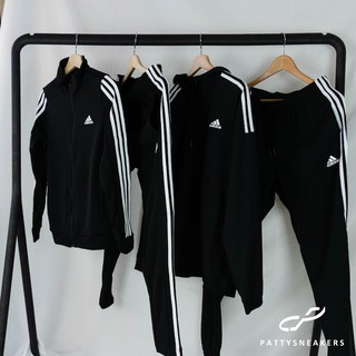 ADIDAS 愛迪達 運動 套裝 連帽 外套 長褲 EB7651 男 DV2431 女 黑【PS中壢】