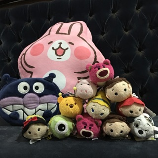 迪士尼 TsumTsum疊疊樂系列～公主/胡迪/熊抱哥/101忠狗～手機螢幕擦拭玩偶 公仔吊飾