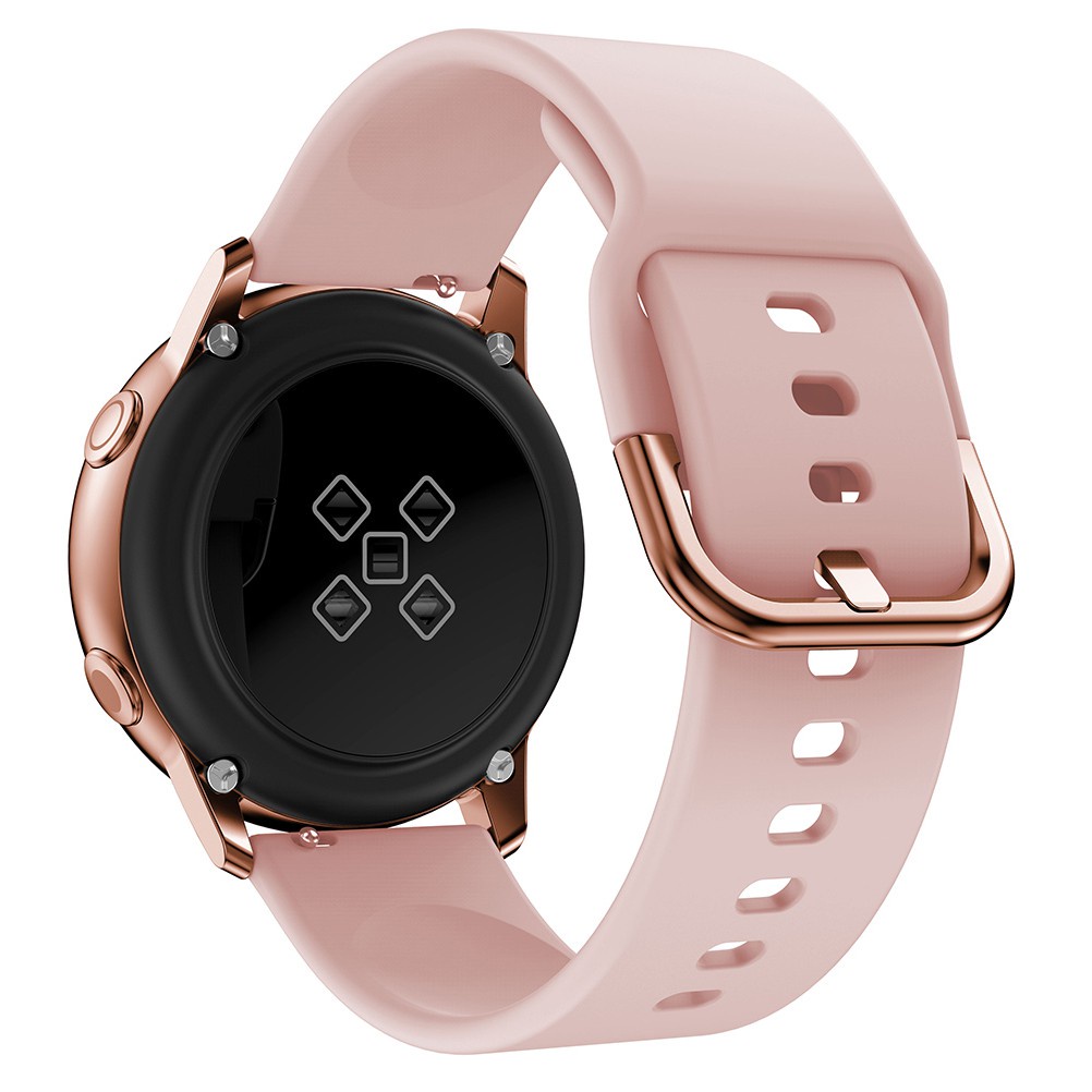 【TW】適用於三星galaxy watch active/active2官方款矽膠錶帶運動腕帶 20mm 電鍍扣 純色