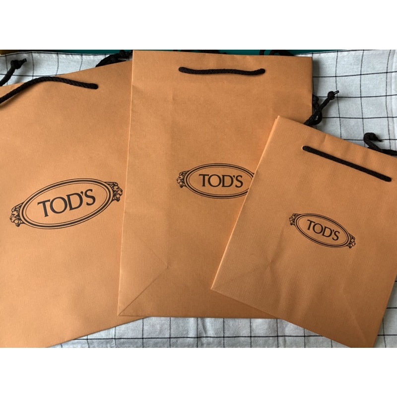 Tod’s 全新 專櫃 原廠 禮袋 紙袋 豆豆鞋 包 double T D bag