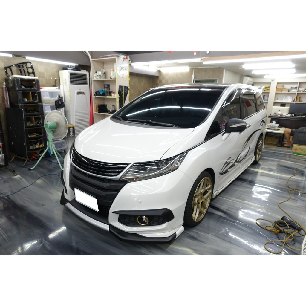 HONDA Odyssey 前氣壩貼膜 後視鏡貼膜 車頂亮黑貼膜 燻黑尾燈 鍍鉻貼膜 窗框貼膜 CRV HRV