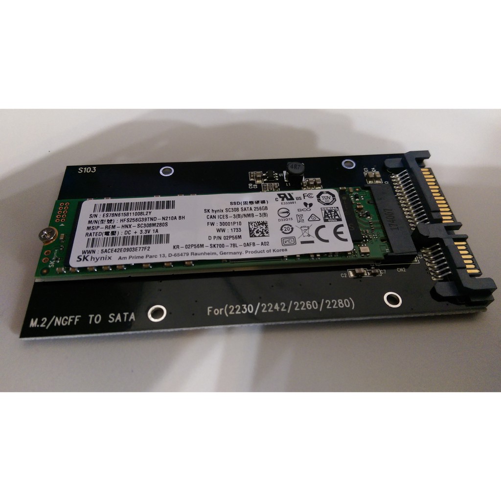 SK Hynix SC308 256G m.2 2280 MLC SSD 固態硬碟 + 2.5吋轉接盒