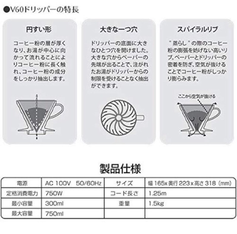 Various V60咖啡王2代 台灣代理商保固 蝦皮購物