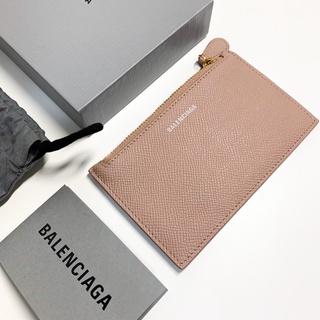 BLAENCIAGA 巴黎世家 卡夾 粉膚色 Card Holder 拉鏈錢包 wallet 零錢包