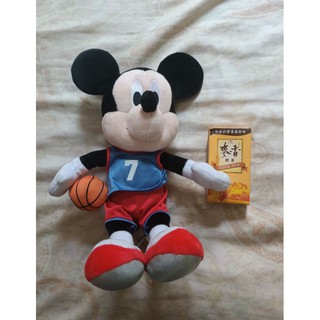 雷標 Disney 迪士尼 Mickey 盛夏運動趣 籃球 坐立姿 Q版 米老鼠 米奇 運動造型 絨毛娃娃 布偶 玩偶