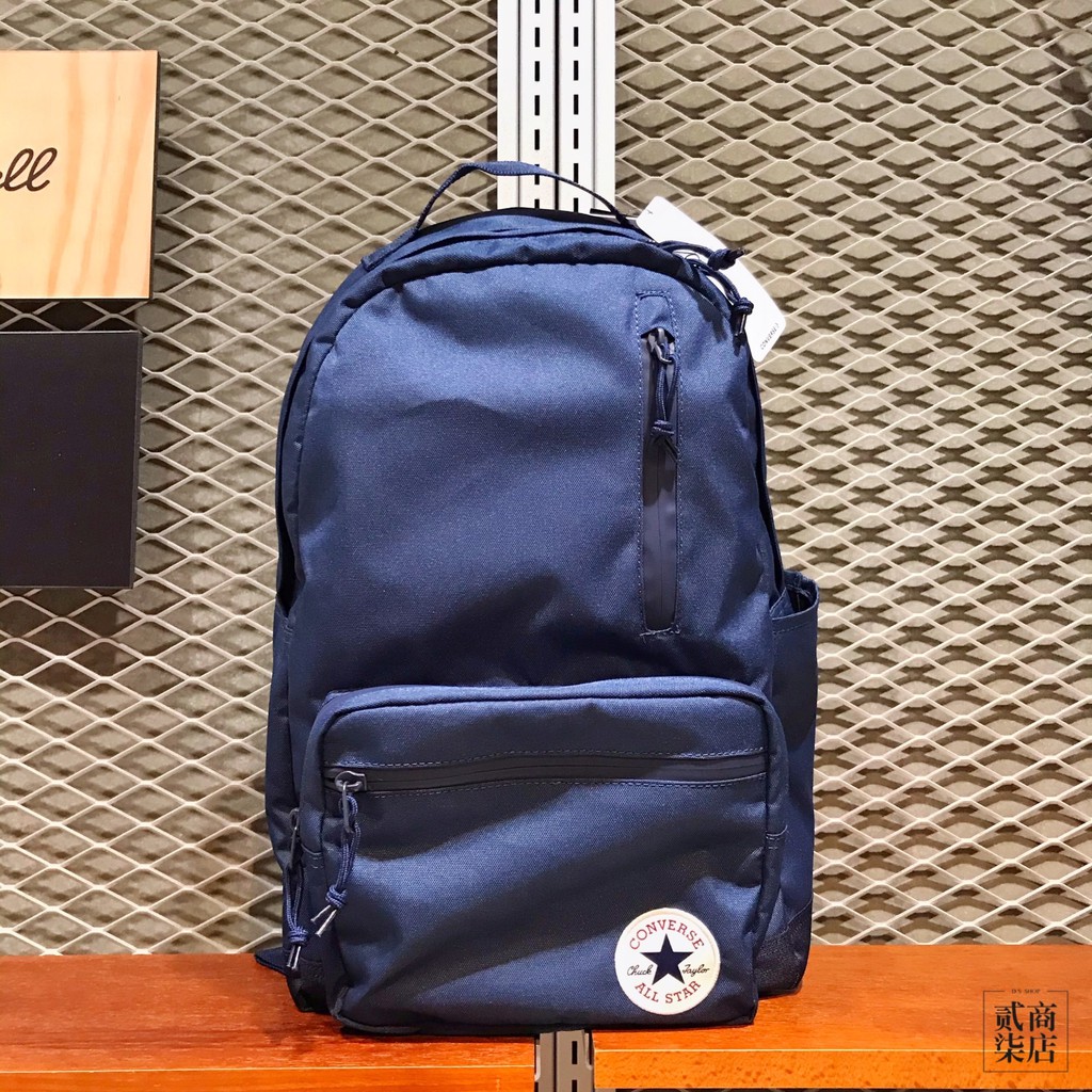 貳柒商店) Converse GO Backpack 藍色基本款後背包書包匡威10007271-A02 | 蝦皮購物