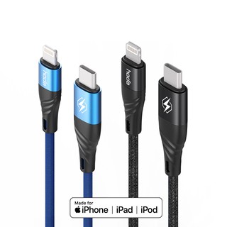 hoda MFi PD 27W 100cm / 30cm USB-C To Lightning M1尼龍編織充電傳輸線
