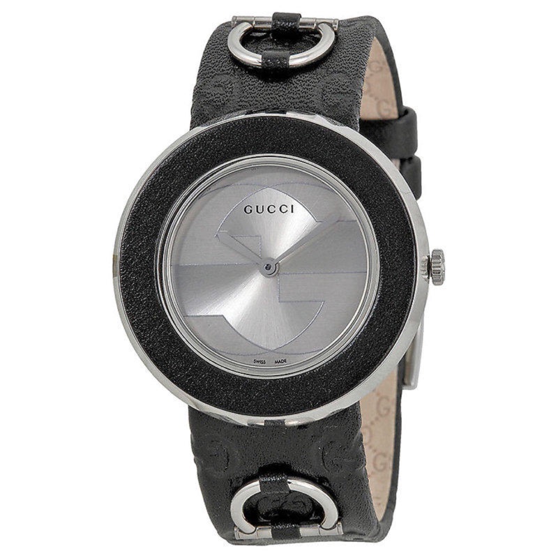 Gucci YA129409全新正貨，銀色面錶款/贈送可拆錶帶錶圈，優惠出售