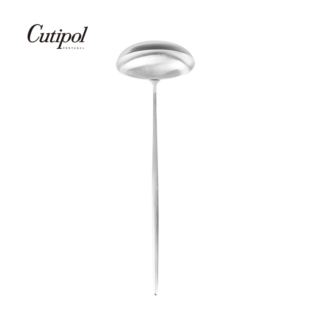 【Cutipol】MOON系列-霧銀不銹鋼-27cm大湯杓 葡萄牙手工餐具