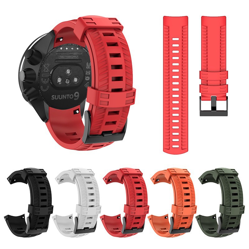 頌拓suunto sport baro硅膠表帶 Suunto9硅膠替換表帶 松拓9運動款硅膠手表帶 SUUNTO 9表帶