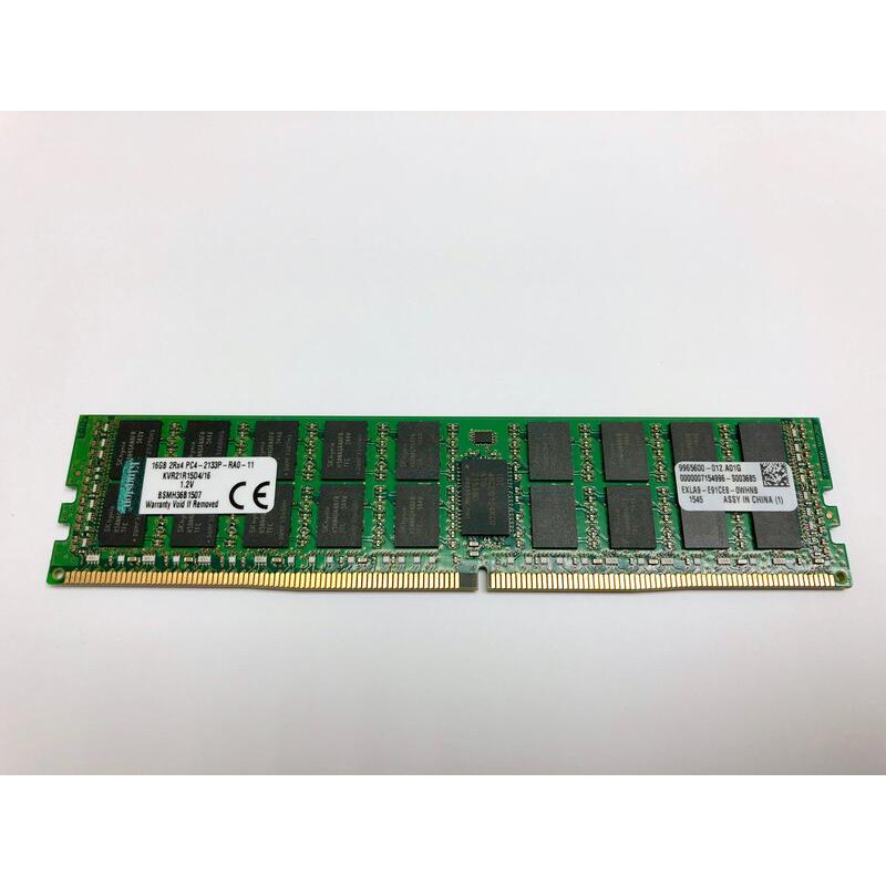 金士頓 16G DDR4 2133 2Rx4 KVR21R15D4/16 ECC REG 伺服器專用記憶體(二手出清)
