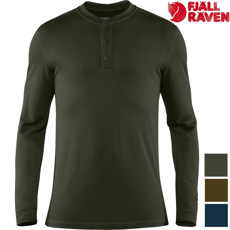 Fjallraven 北極狐 美麗諾羊毛長袖排汗衣Singi Merino Henley 男 81900