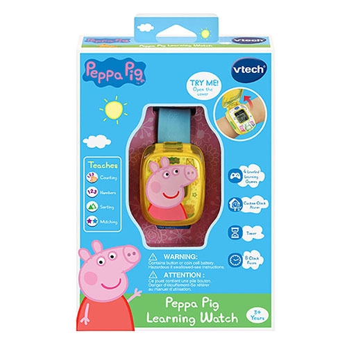 【英國 Vtech 】粉紅豬小妹-多功能遊戲學習手錶-藍