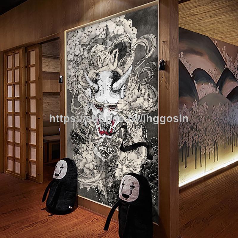 壹灣雅馨 日式手繪浮世繪日本紋身店料理店鯨魚墻紙般若壁紙刺青壁畫背景墻 蝦皮購物