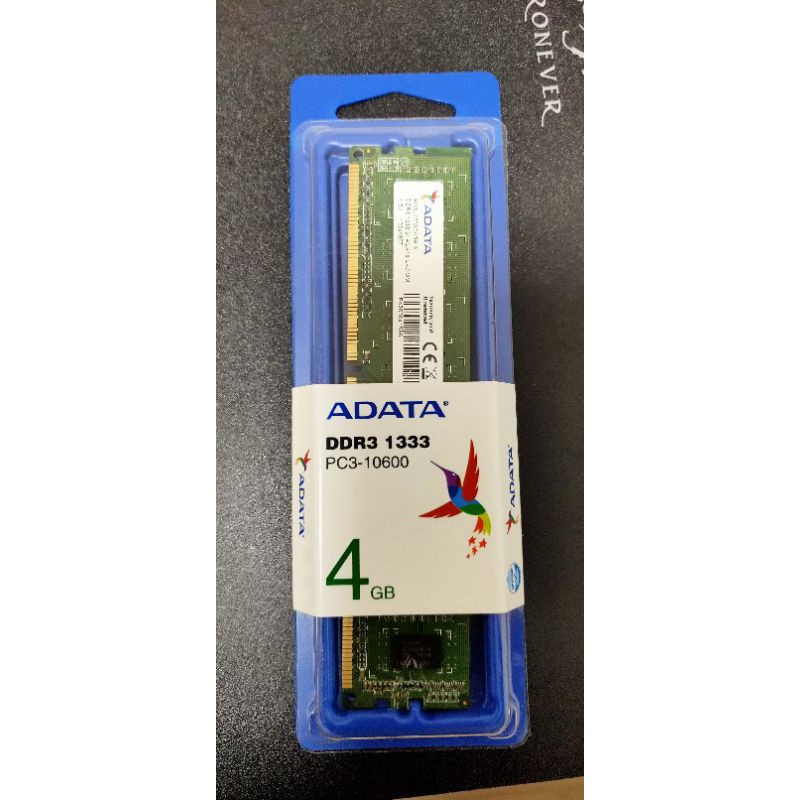 威剛ADATA DDR3 1600 4GB 記憶體 双面 / AD3U11333W4G11
