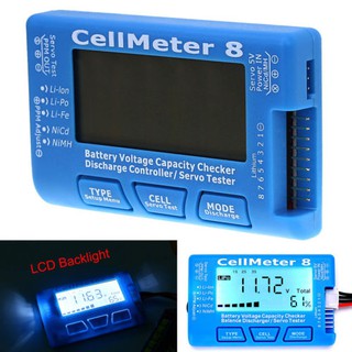 [菜鳥飛行DIY]CellMeter 8 (背光版）8S電池檢測 平衡放電 窄頻舵機測試器 帶背光