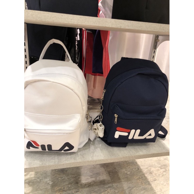 Fila 經典後背包（附鑰匙圈）基本款 深藍 休閒包