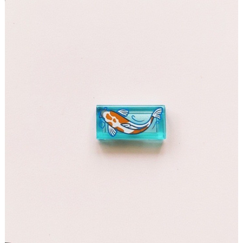 Lego 樂高 拆賣 魚 印刷 80107 淺藍色
