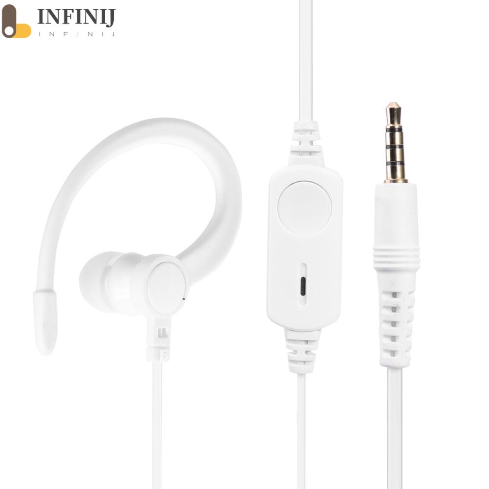 [infinij]3.5mm白色運動掛耳PTT耳機 適用於小米Mijia 1S對講機