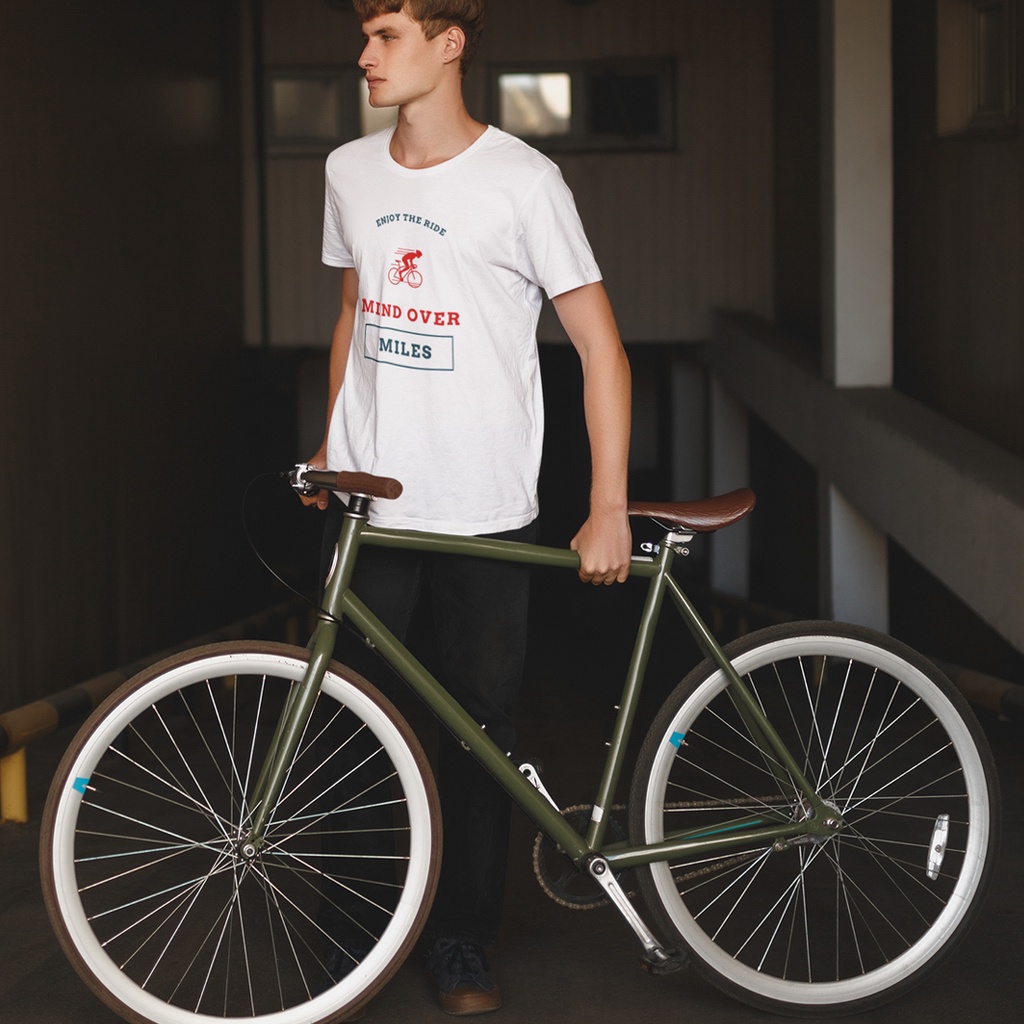 ENJOY RIDE 中性短袖T恤 7色 自行車腳踏車單速車街車BMX戶外運動團體服社團潮T男裝女裝上衣禮物服飾