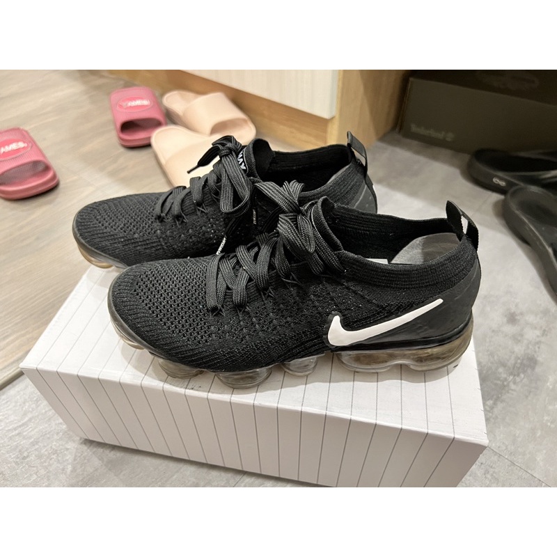 Nike VAPORMAX 黑底白勾 US 7