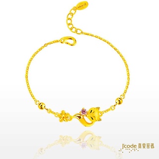 【J’code真愛密碼】穩賺美狐仙 黃金手鍊 9999純黃金 招財 招人緣桃花 禮物 美鑫 22開運