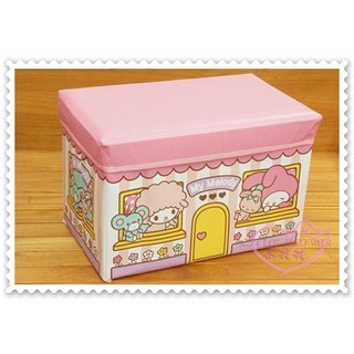 ♥小公主日本精品♥Hello Kitty 美樂蒂Melody折疊收納椅儲物椅置物椅粉色抱小兔愛心花朵 33186108