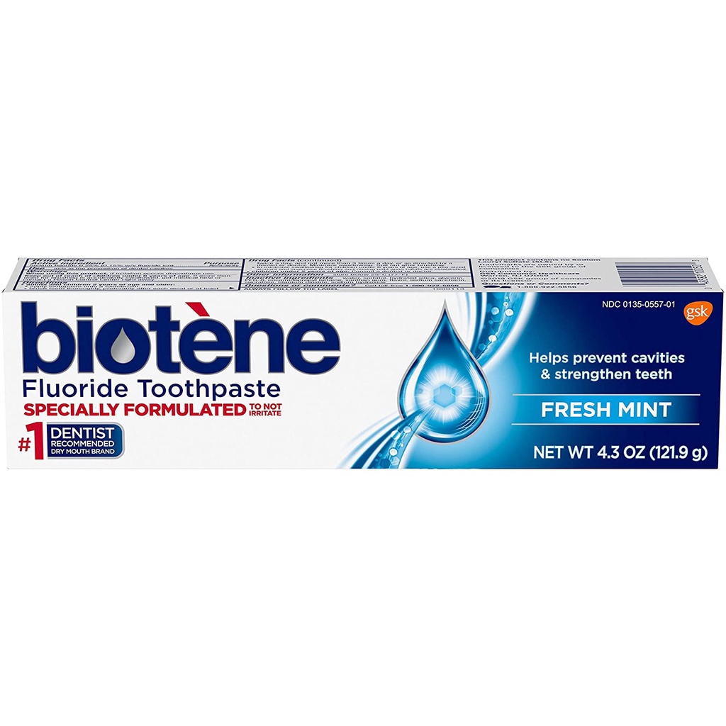 【B2 美國代購】！！現貨！！Biotene 白樂汀 牙膏 4.3 盎司(121.9g) 溫和配方氟化物 清新薄荷味