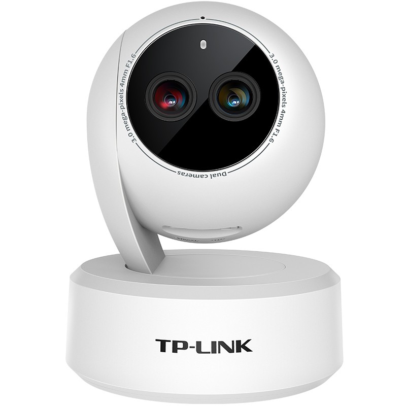 TP-LINK 2K智能雙攝黑光雲台室內網絡攝像頭家庭全景可連手機支持SD卡雲存儲監控TL-IPC43AN 雙目黑光版
