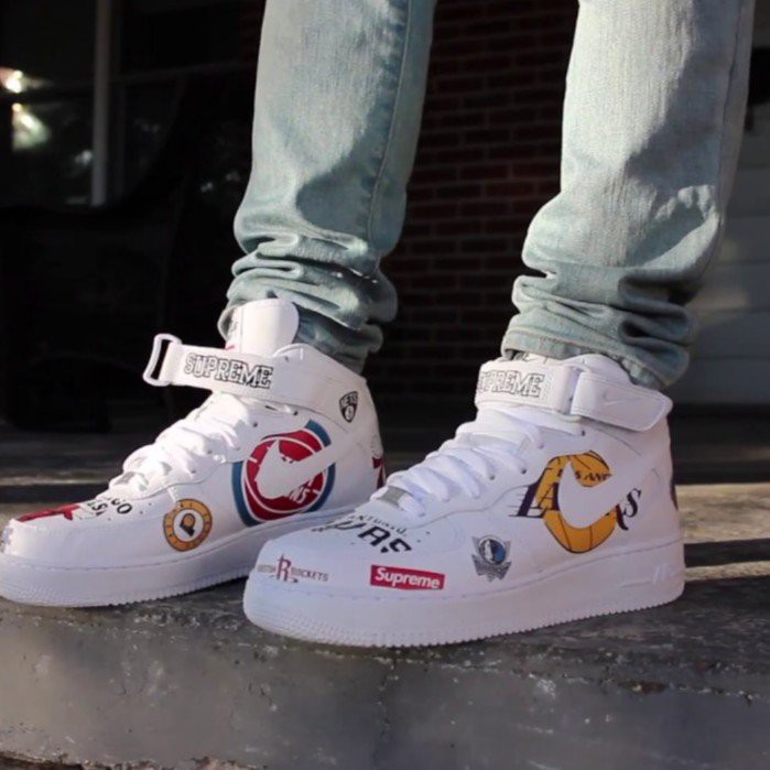 nike air force 1 x supreme x nba