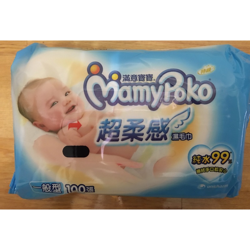 滿意寶寶Mommypoko濕紙巾一般性純水超柔感100抽