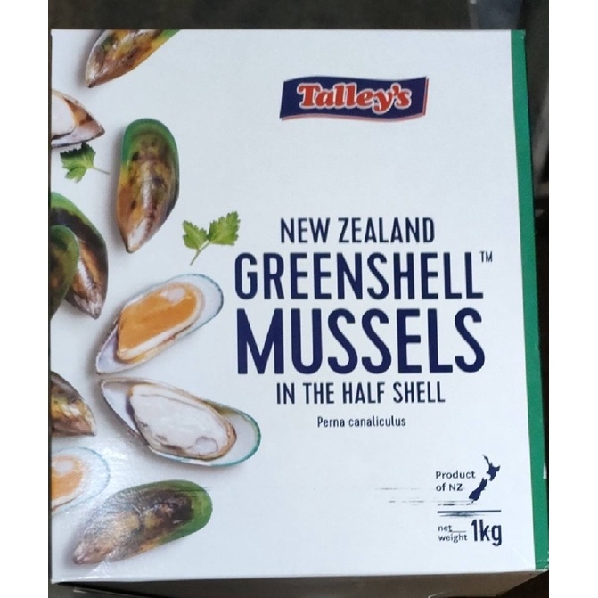 紐西蘭 半殼淡菜 淨重1公斤 售價330元/盒