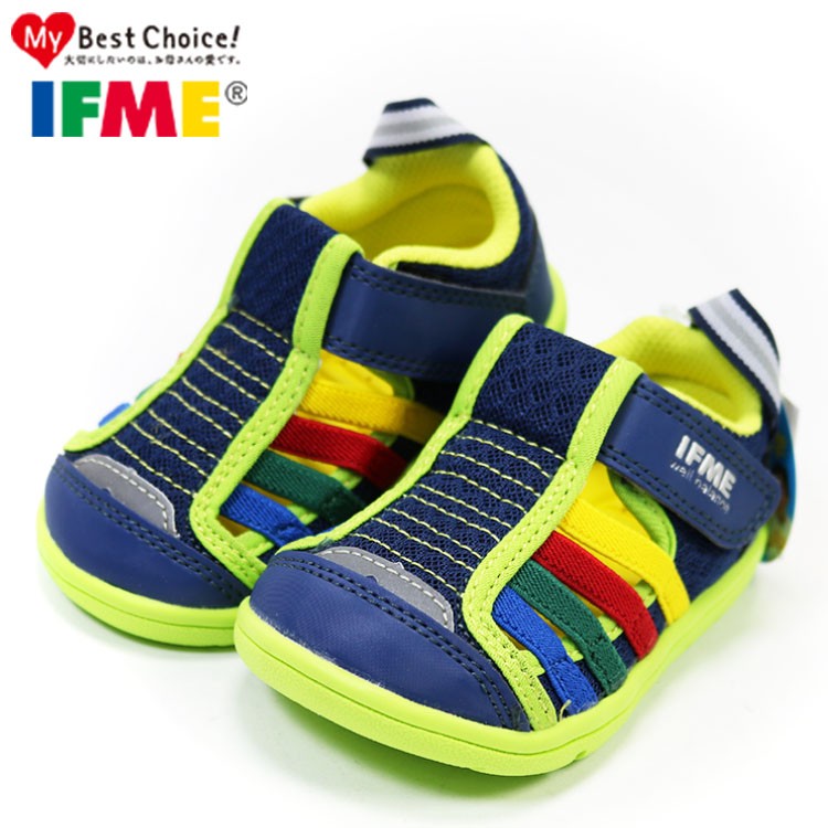 零碼出清//日本IFME寶寶多功能透氣網布機能水涼鞋.寶寶款(13-14.5公分)小童(15-19公分)藍