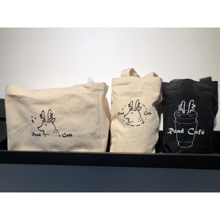 <Road Cafe>咖啡環保提袋 帆布飲料提袋 路咖啡 單杯袋 雙杯袋 帆布袋 便當袋 自行設計