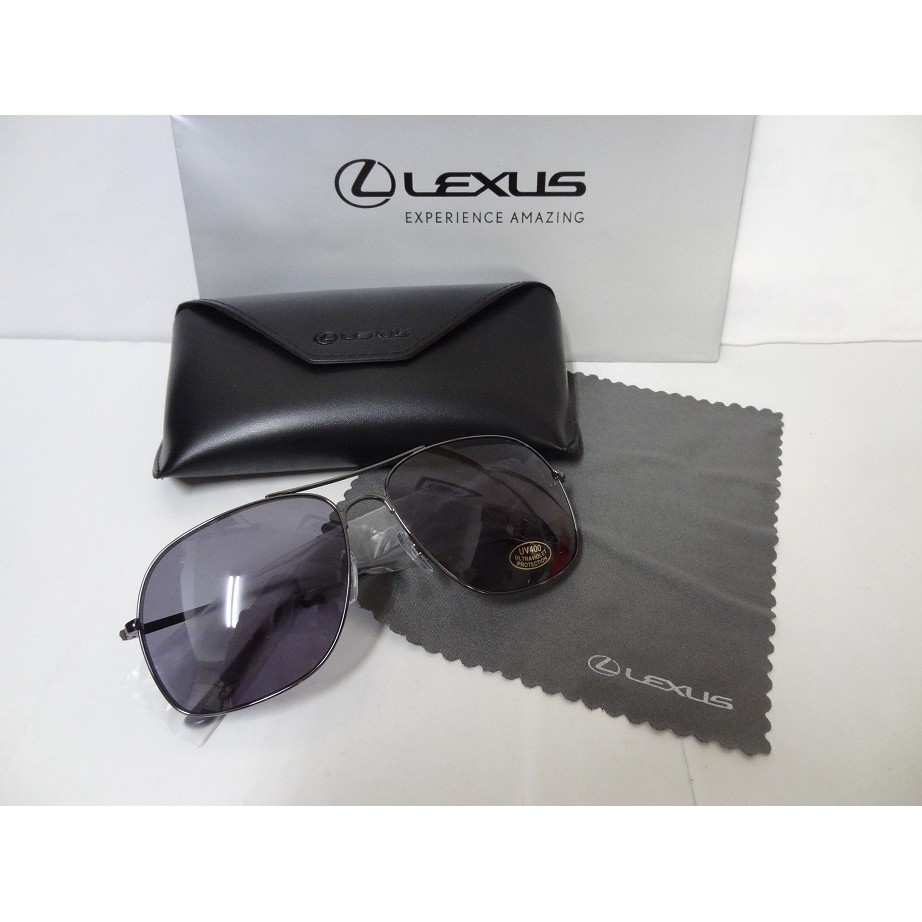 LEXUS 經典紳士太陽眼鏡 抗UV400 雷朋式經典鏡架 輕量鏡框+ LEXUS 眼鏡盒 凌志汽車 精品 太陽眼鏡