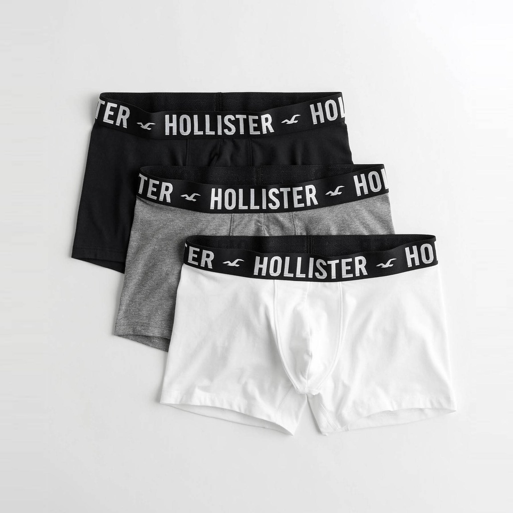 【HOLLISTER Co.】【HCO】HC男款內褲三件組黑白灰  F02211217-08