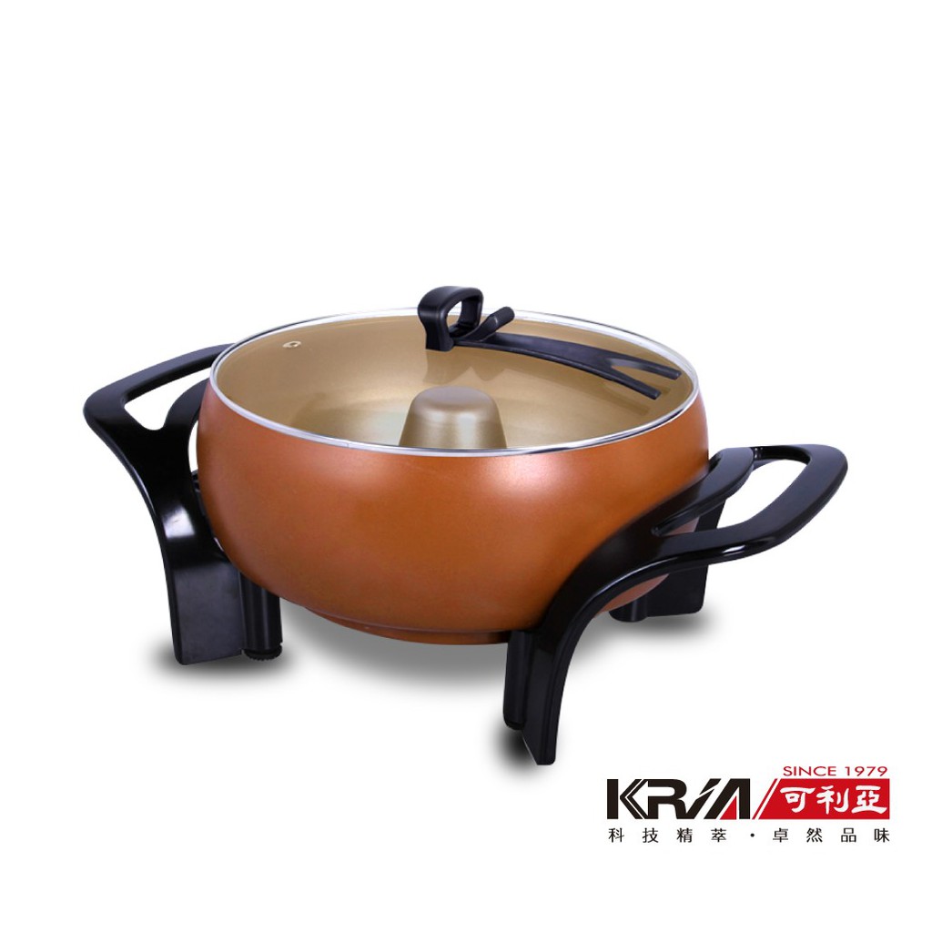 【KRIA可利亞】3D立體速熱電火鍋/燉鍋/料理鍋/電烤爐(KR-837B) 廠商直送