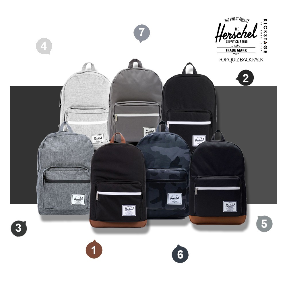 Ks Herschel Pop Quiz Backpack 七色後背包書包15吋筆電包 蝦皮購物
