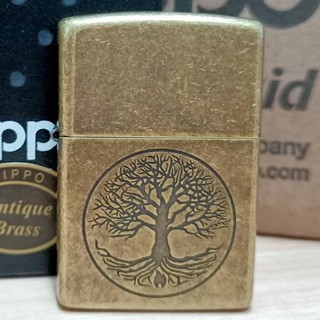 【現貨附發票】美國 Zippo 打火機 正品 Tree of life 生命之樹 仿古鍍黃銅(型號.29149