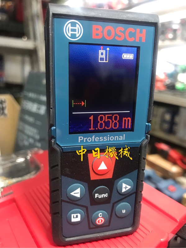 ☆中日機械五金☆BOSCH GLM400 雷射彩色螢幕測距儀 40米手持式雷射測距儀 手持電子尺可換算台尺坪數 1 直