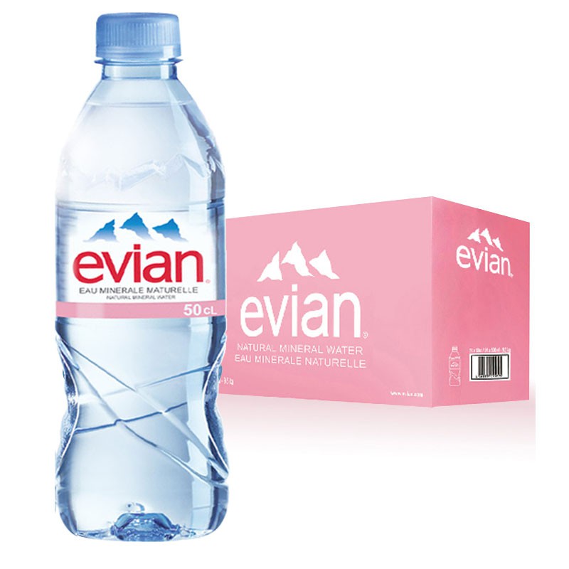 *貪吃熊* (箱購宅配免運) 法國 evian 依雲 天然礦泉水 寶特瓶 500ML 愛維養 Evian 依雲水